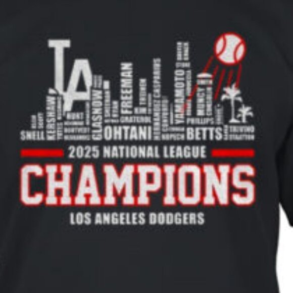City Skyline Los Angeles Dodgers 2025 National League Champions World Series 140 - Picture 2 of 5